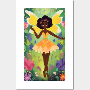 Cute Fairy in the Floral Garden Posters and Art